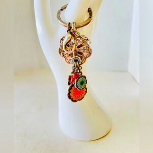Brighton Key Fob, Purse Decoration l. Bright and colorful flowers.